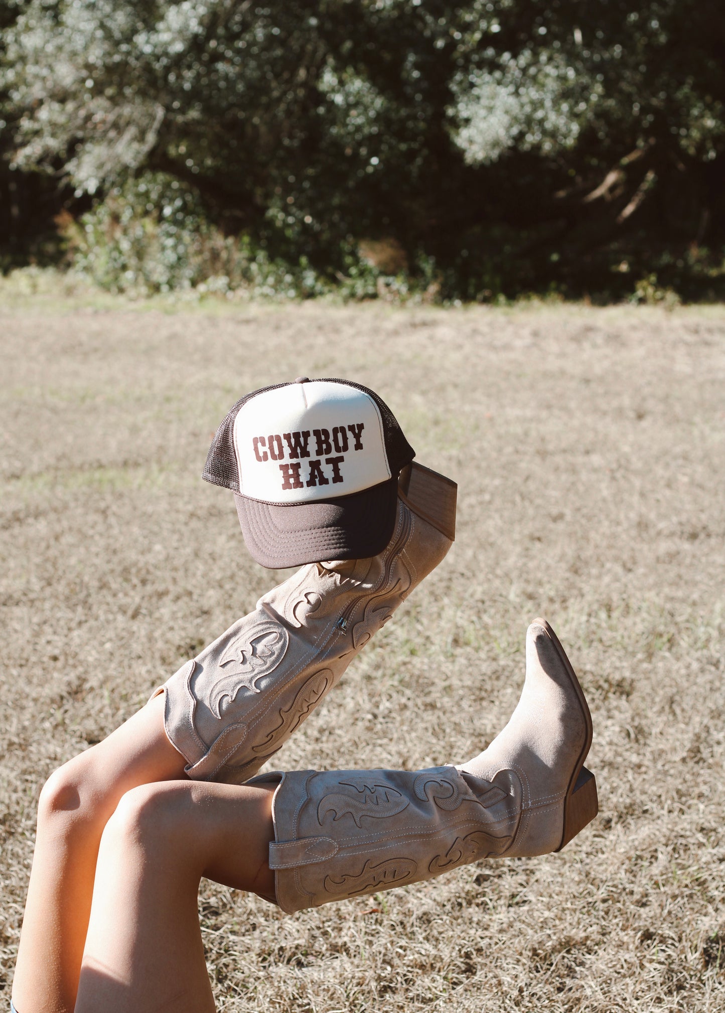 Cowboy hat trucker hat