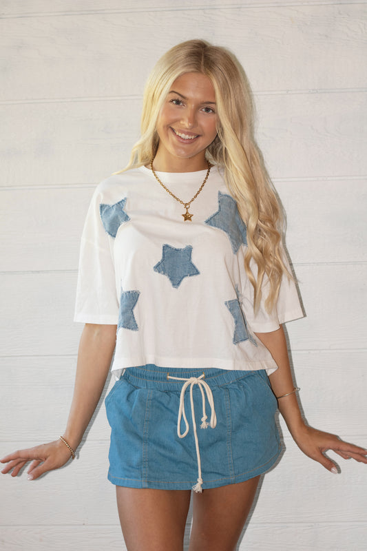 Embroidered Stars Shirt