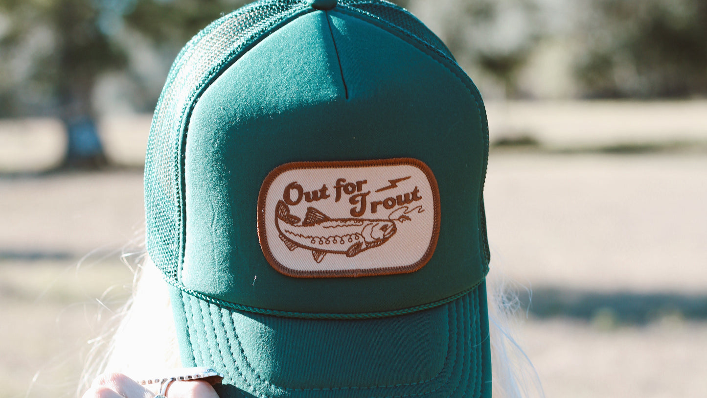 Out for trout Trucker hat