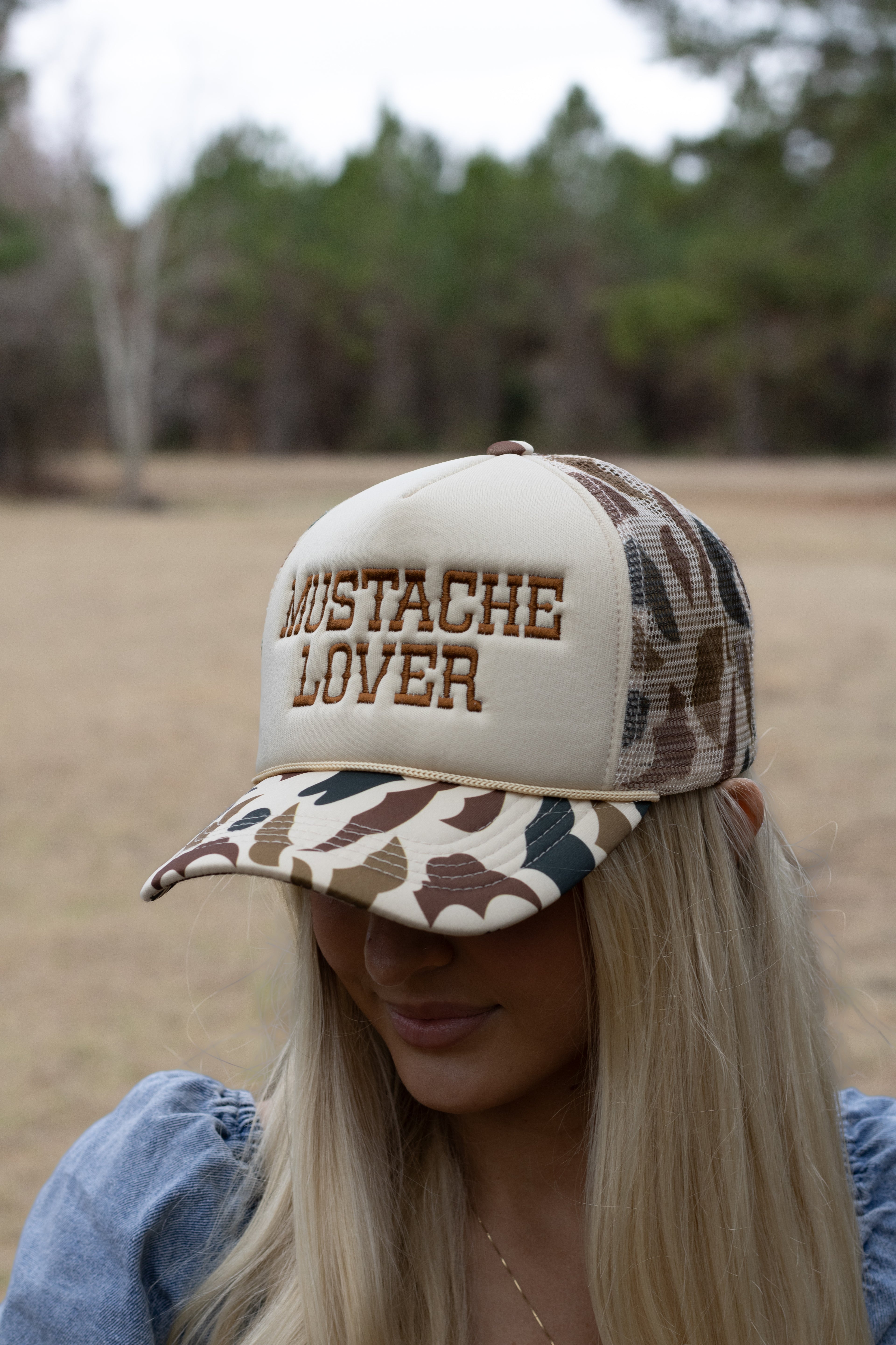 MUSTACHE LOVER trucker hat