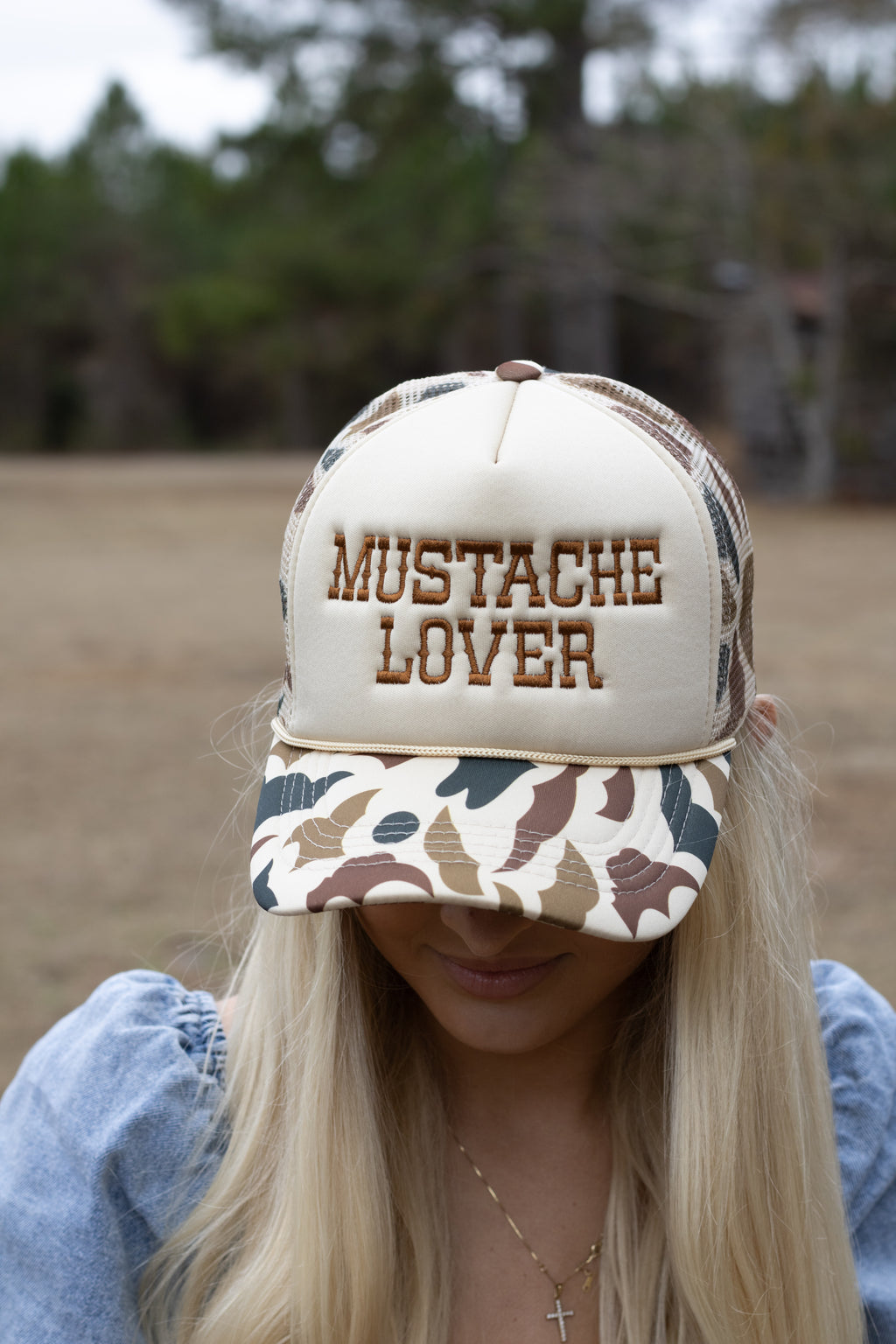 MUSTACHE LOVER trucker hat