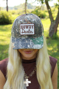 Howdy darlin camo trucker hat