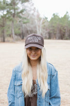MUSTACHE LOVER brown trucker hat