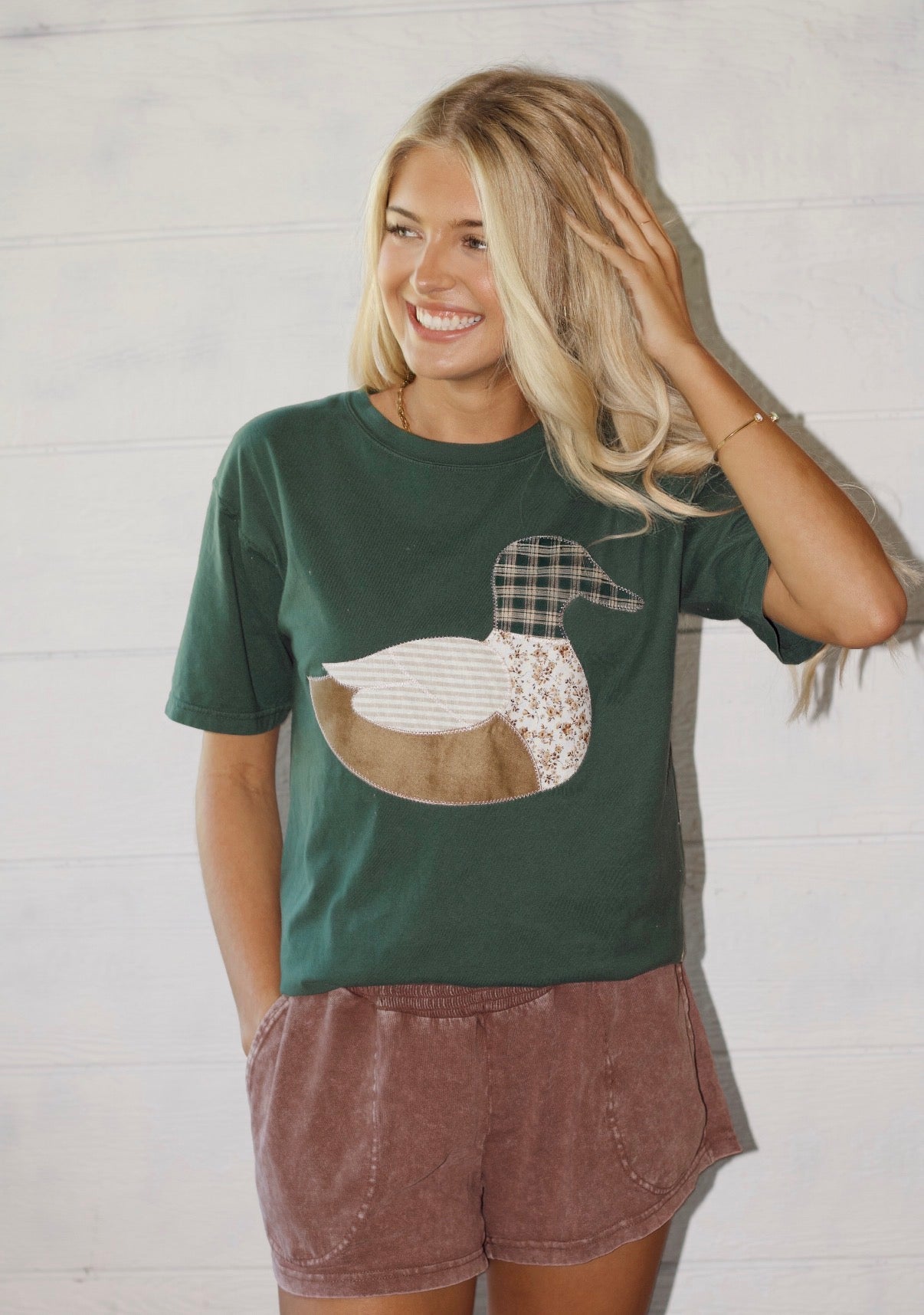 Embroidered duck T-shirt