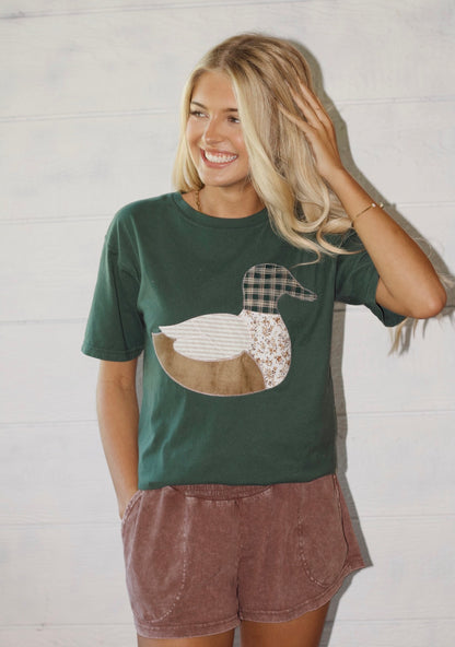 Embroidered duck T-shirt