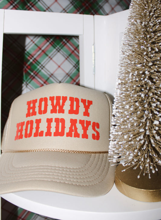 Howdy holidays trucker hat